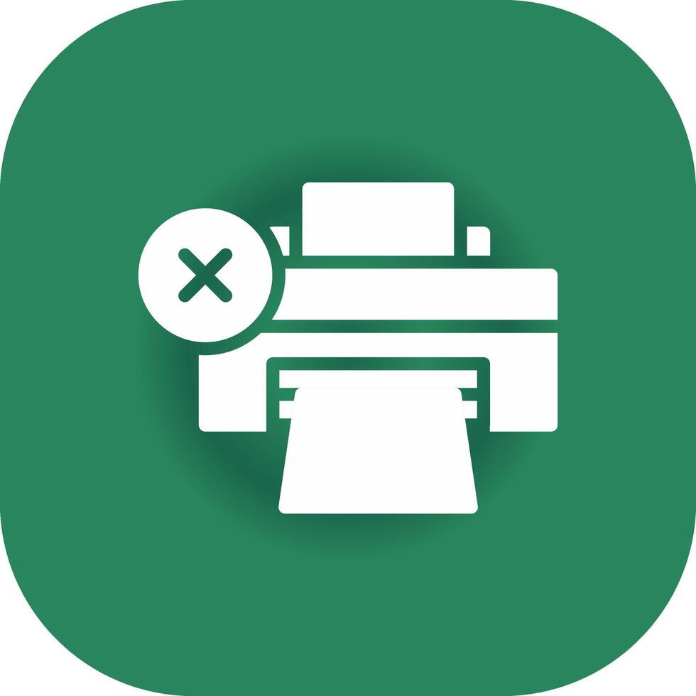 Printer Error Creative Icon Design vector