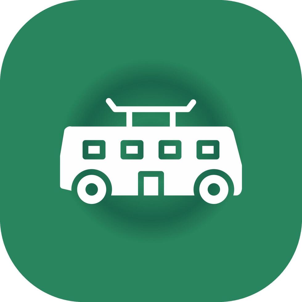 Glyph Round Corner Green Gradient vector