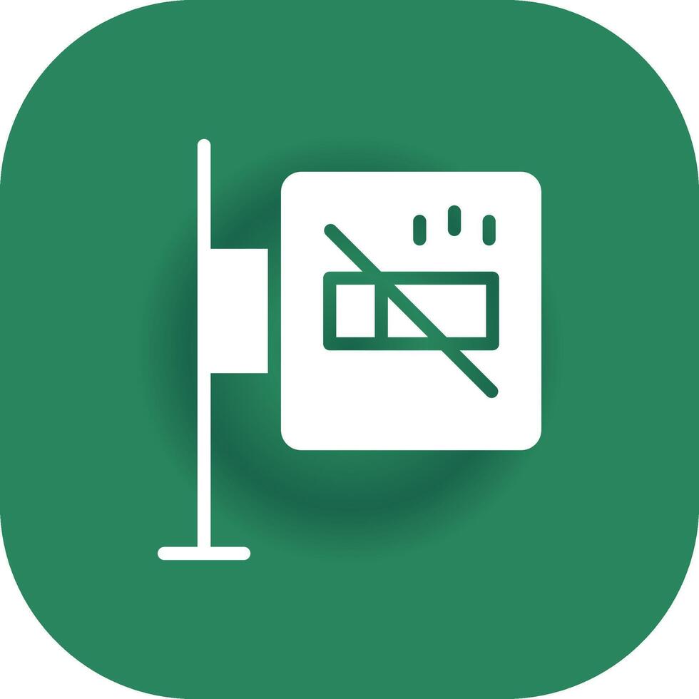 Glyph Round Corner Green Gradient vector