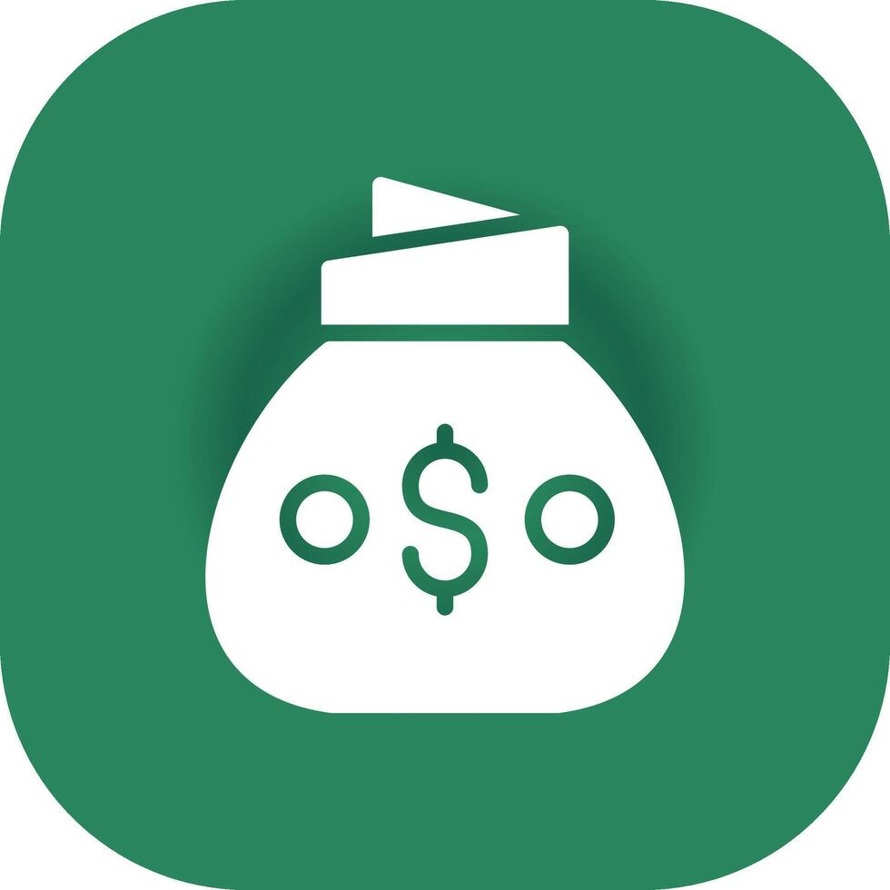 Glyph Round Corner Green Gradient vector