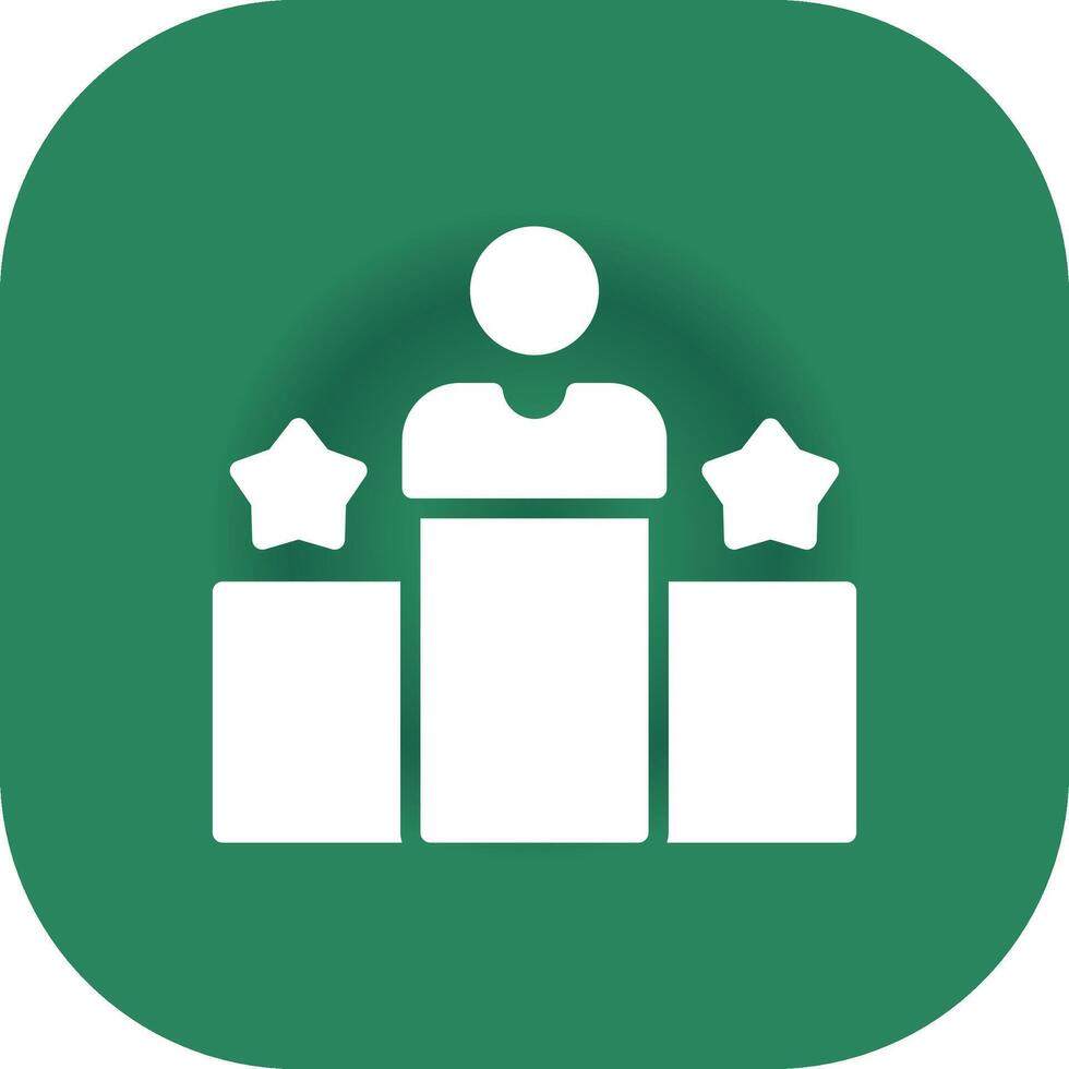 Glyph Round Corner Green Gradient vector