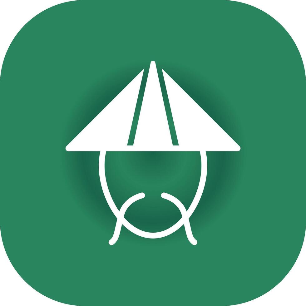 Bamboo Hat Creative Icon Design vector