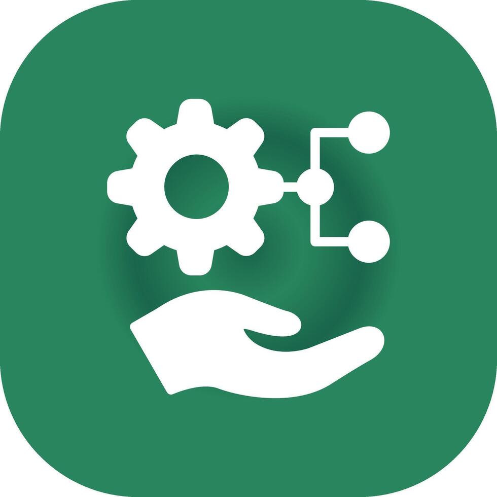 Glyph Round Corner Green Gradient vector