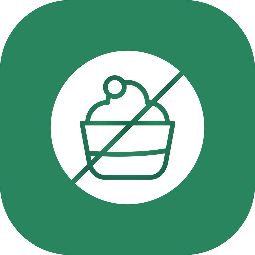 No Sweets Creative Icon Design vector