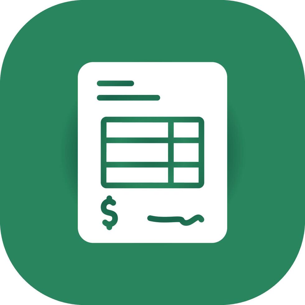 Glyph Round Corner Green Gradient vector