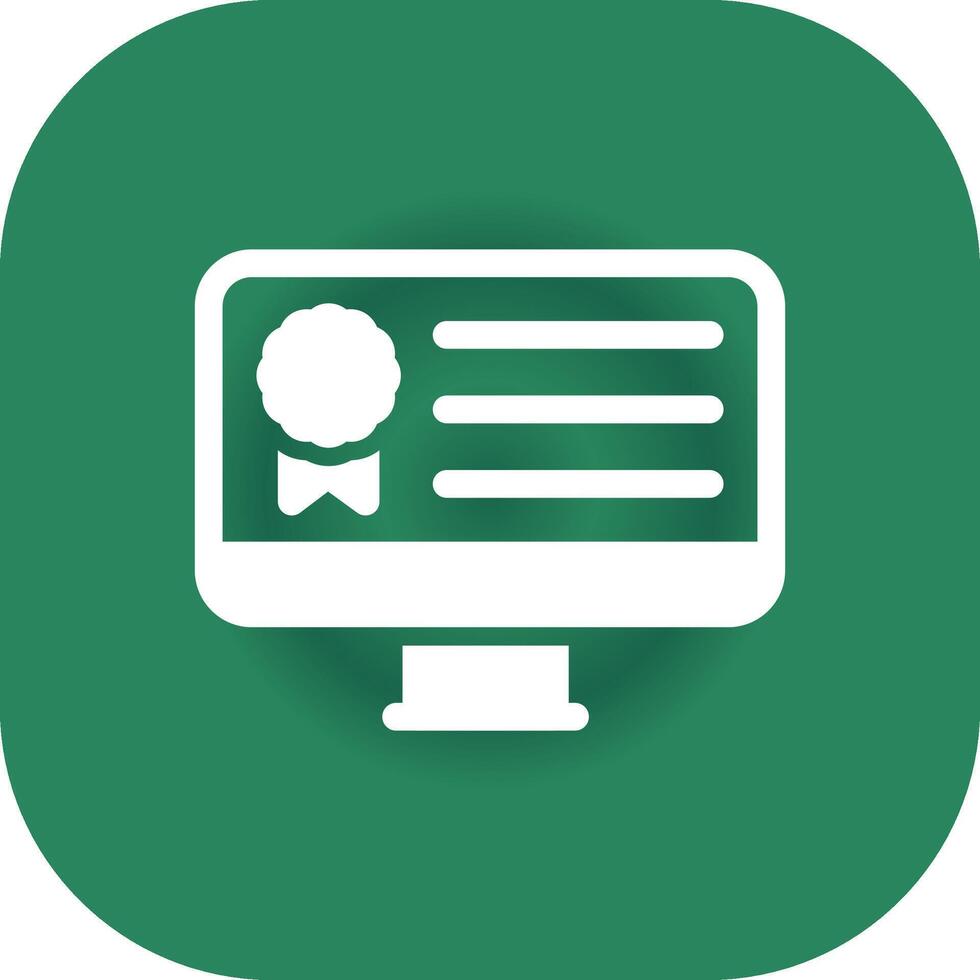 Online Certificate Creative Icon Design vector