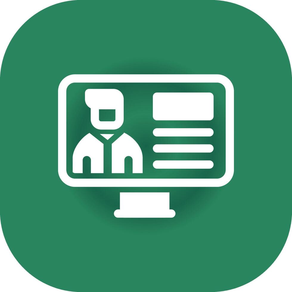 Online Lecture Creative Icon Design vector