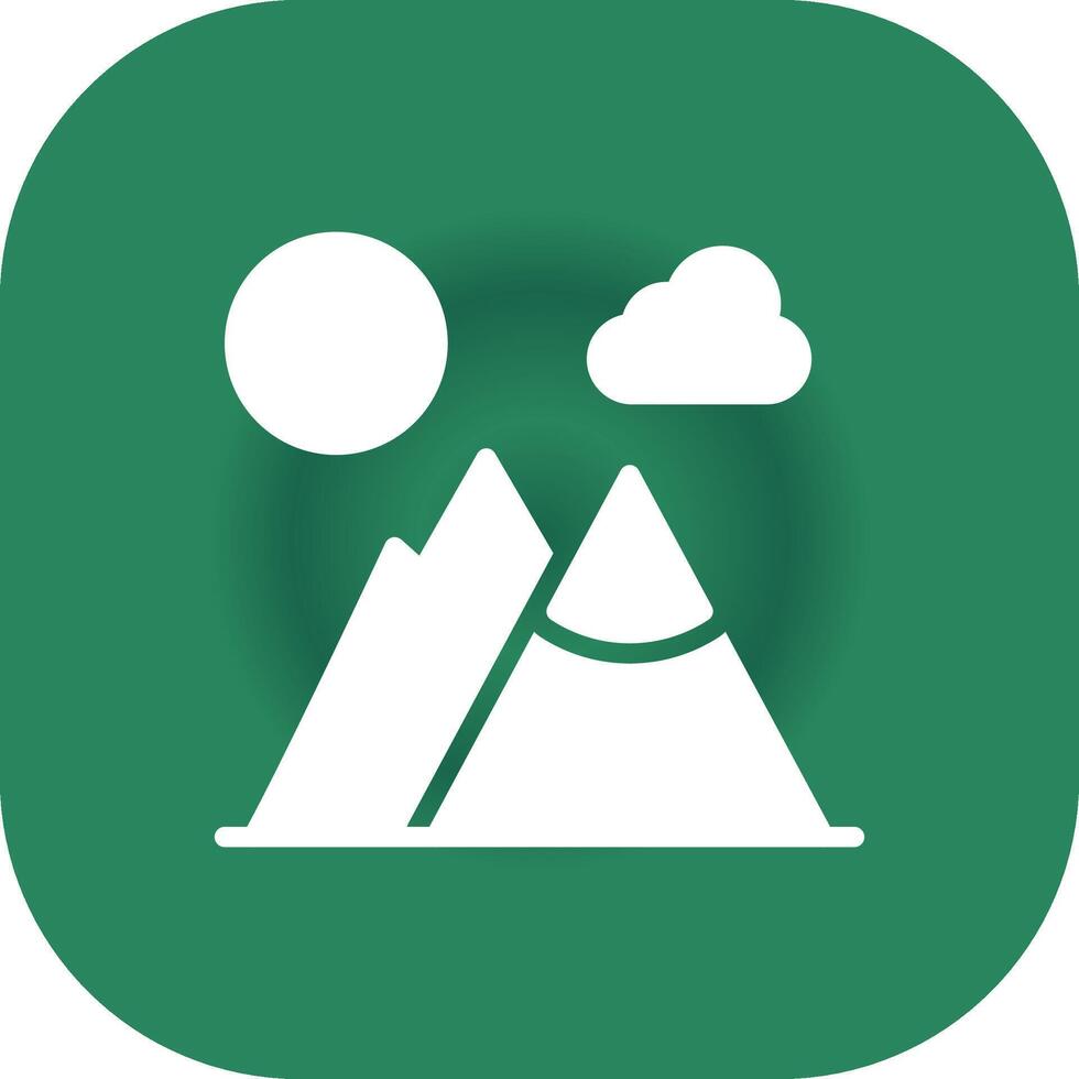 Mountains Landscape Creative Icon Design vector