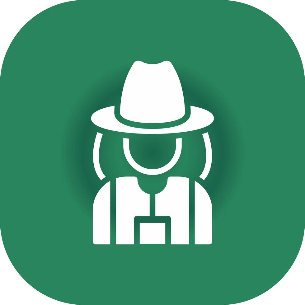 Lady Farmer Creative Icon Design vector