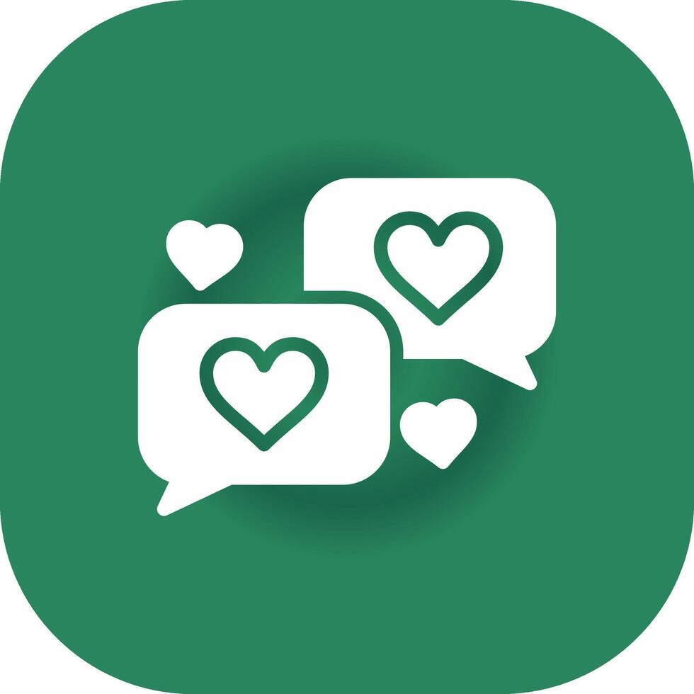 diseño de icono creativo de chat de amor vector