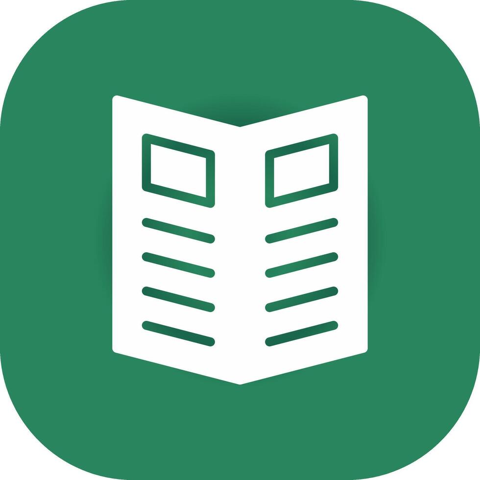 Glyph Round Corner Green Gradient vector