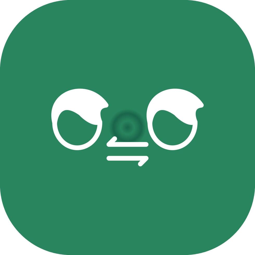 Face to Face Contact Creative Icon Design vector