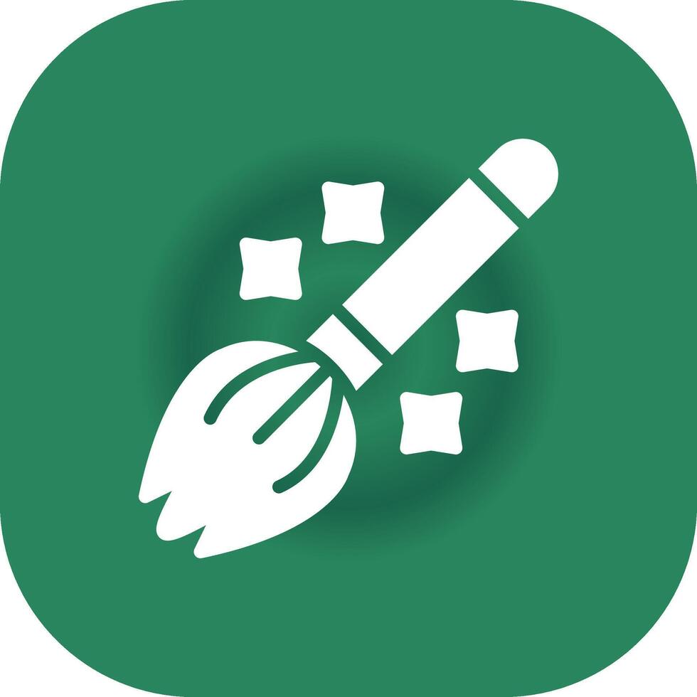 Magic Broom Creative Icon Design vector