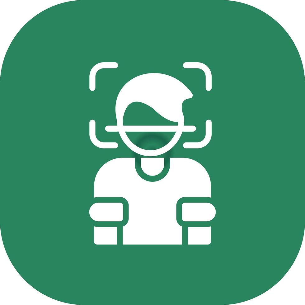 Face Scanner Creative Icon Design vector