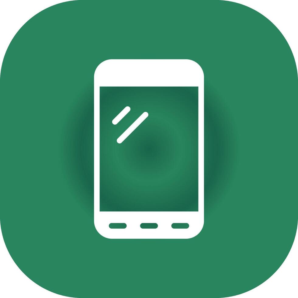 Glyph Round Corner Green Gradient vector