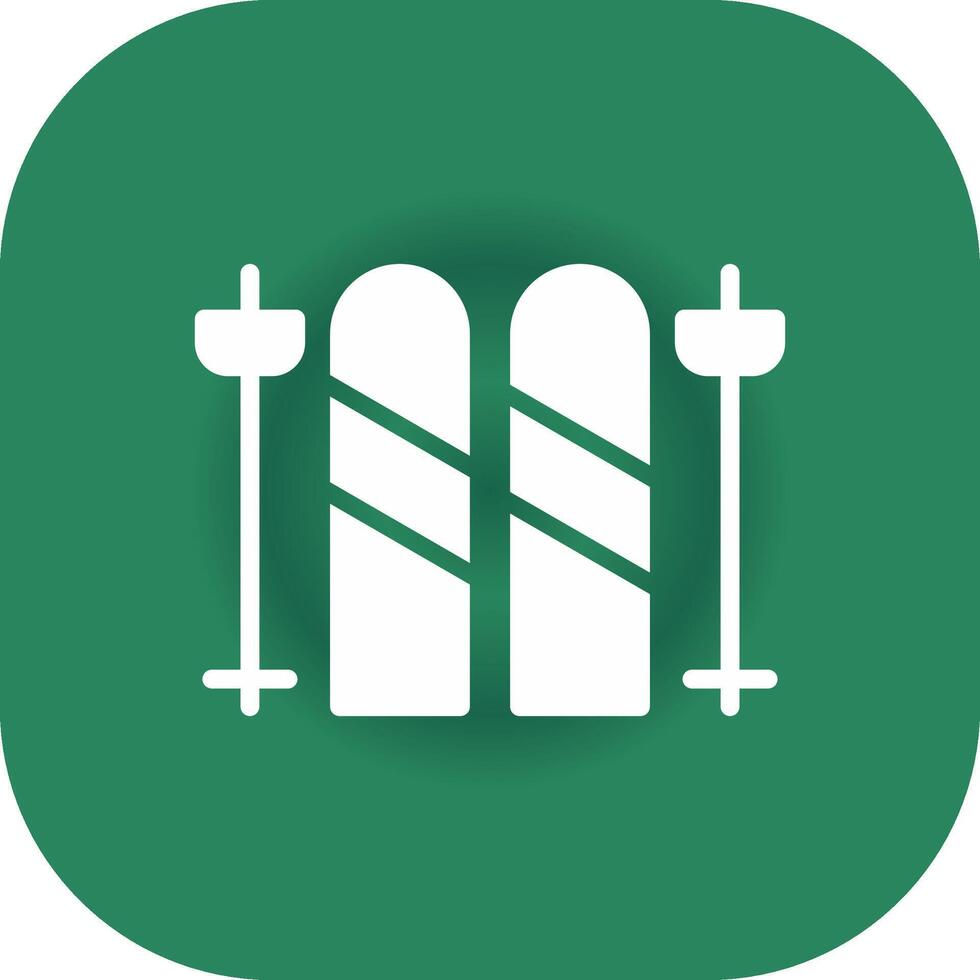 Skis Creative Icon Design vector