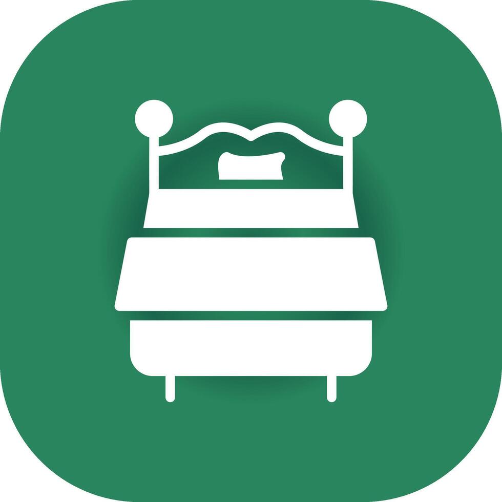 Double Bed Creative Icon Design vector