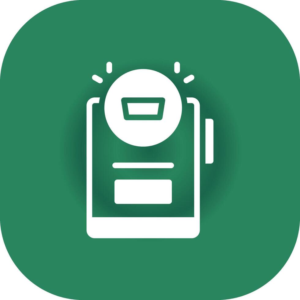 Glyph Round Corner Green Gradient vector
