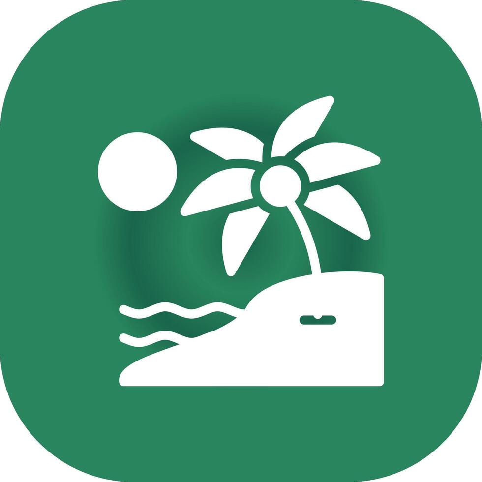 Island Landscape Creative Icon Design vector