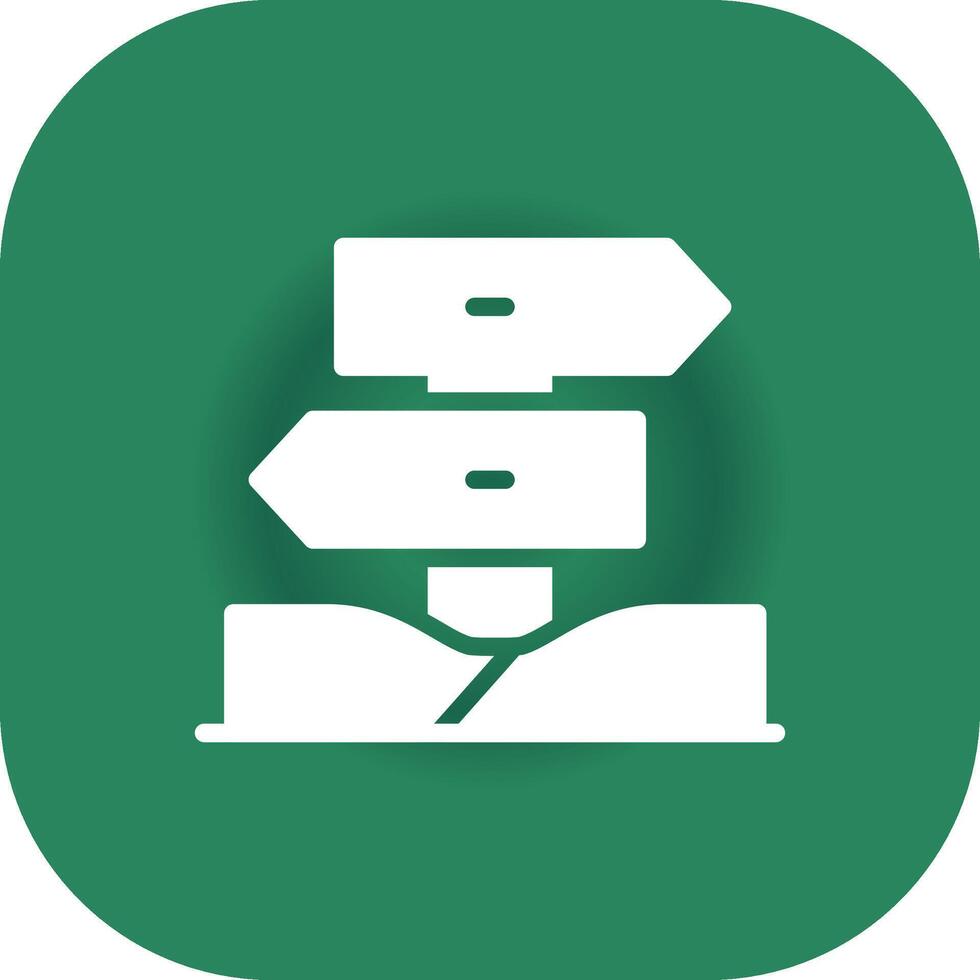 Glyph Round Corner Green Gradient vector