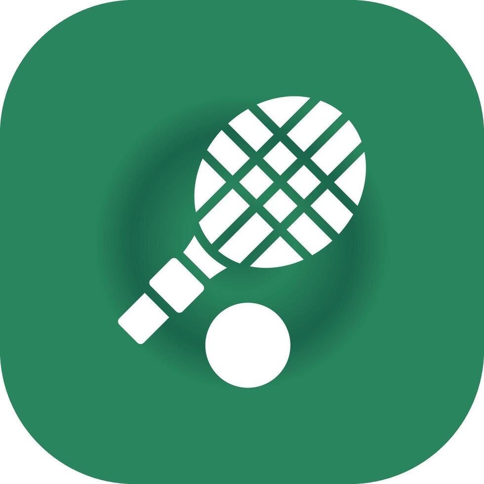 Tennis Racket Creative Icon Design vector