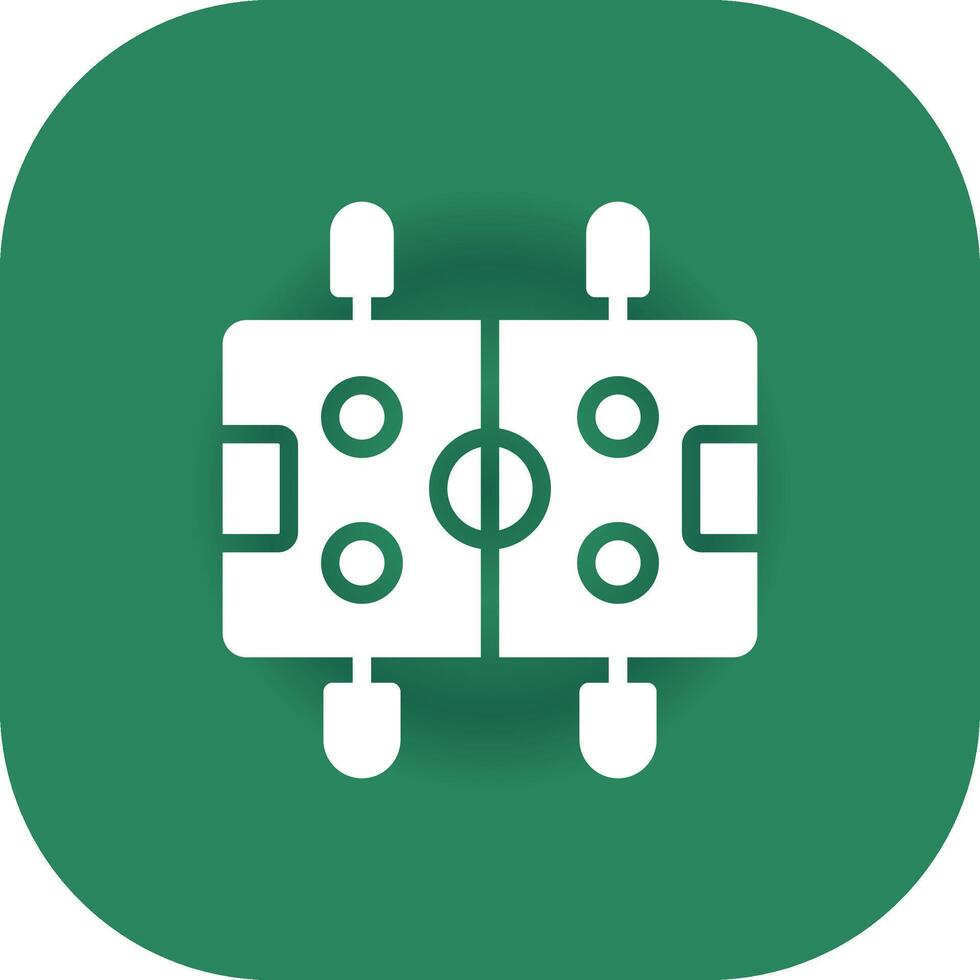 Glyph Round Corner Green Gradient vector
