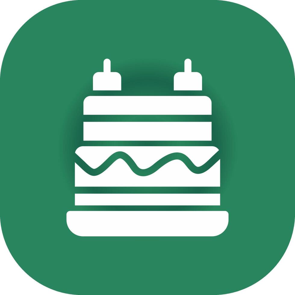 diseño de icono creativo de pastel de cumpleaños vector