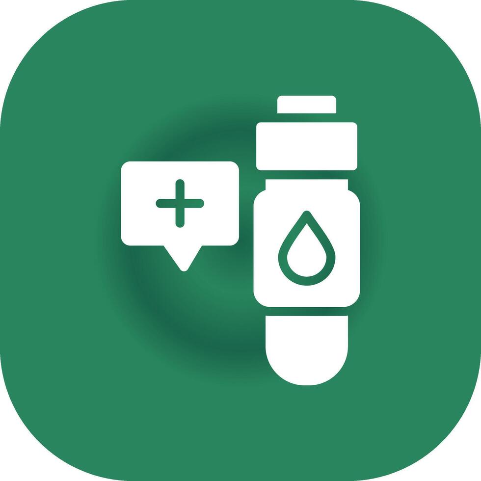 Glyph Round Corner Green Gradient vector