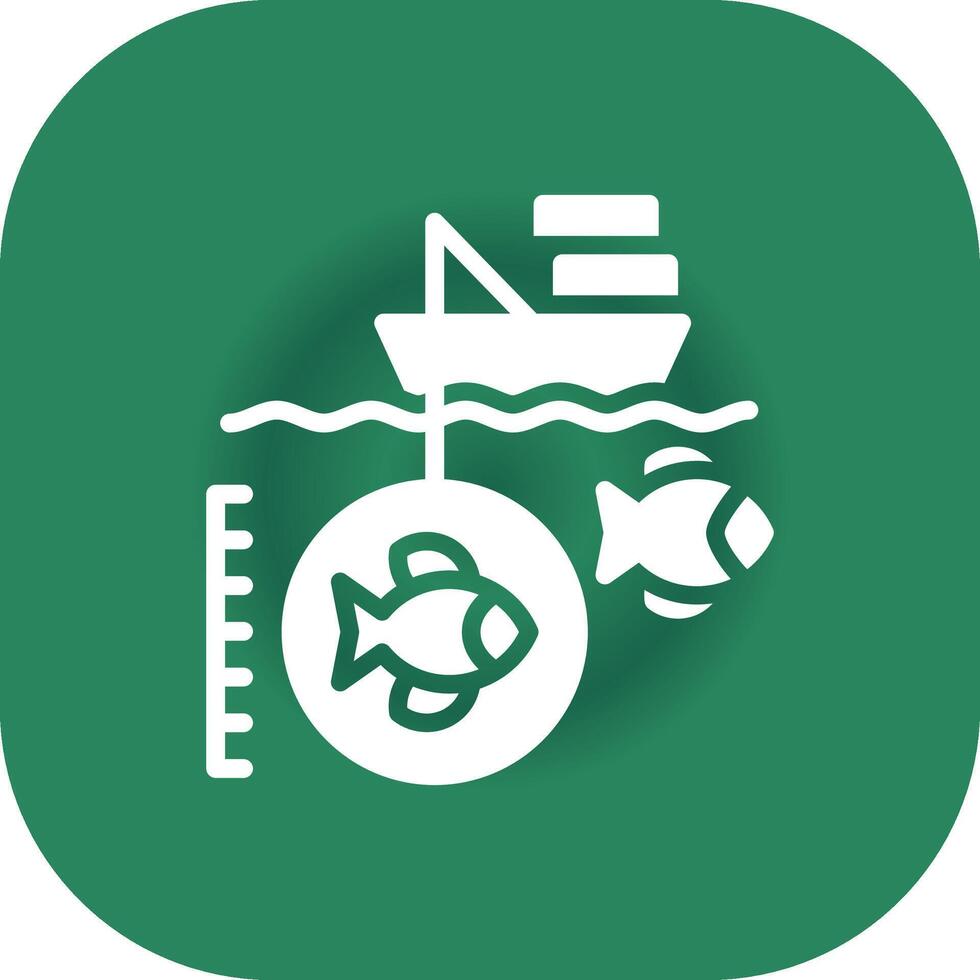 Deep Sea Fishing Creative Icon Design vector