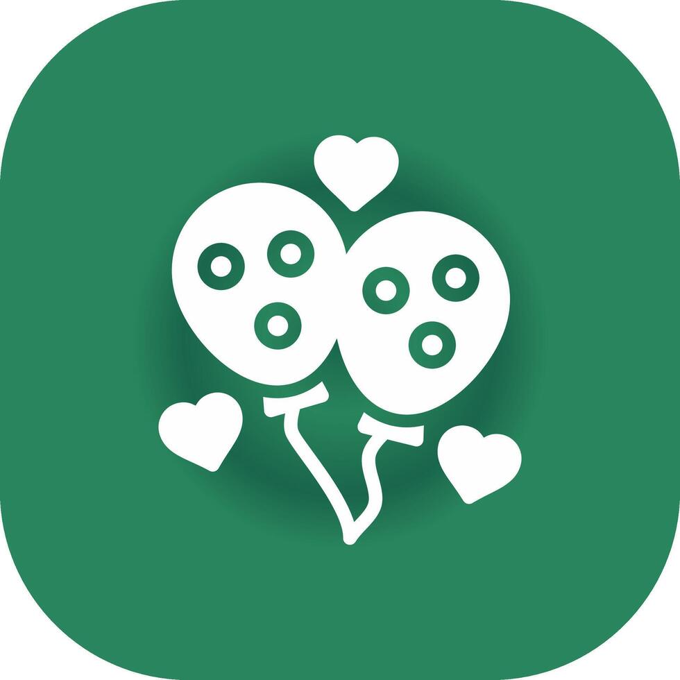 Glyph Round Corner Green Gradient vector