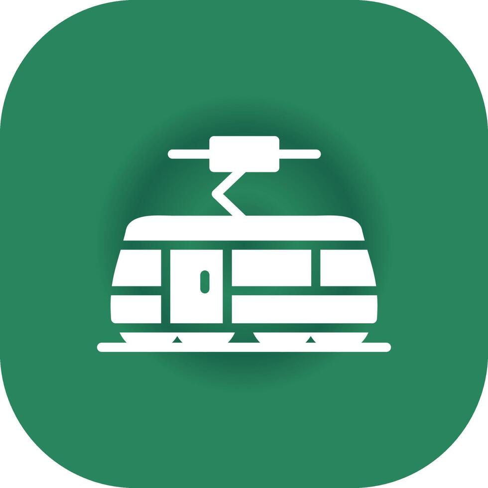 Tram Creative Icon Design vector