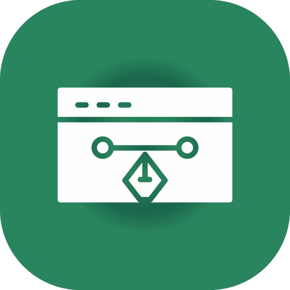 Glyph Round Corner Green Gradient vector