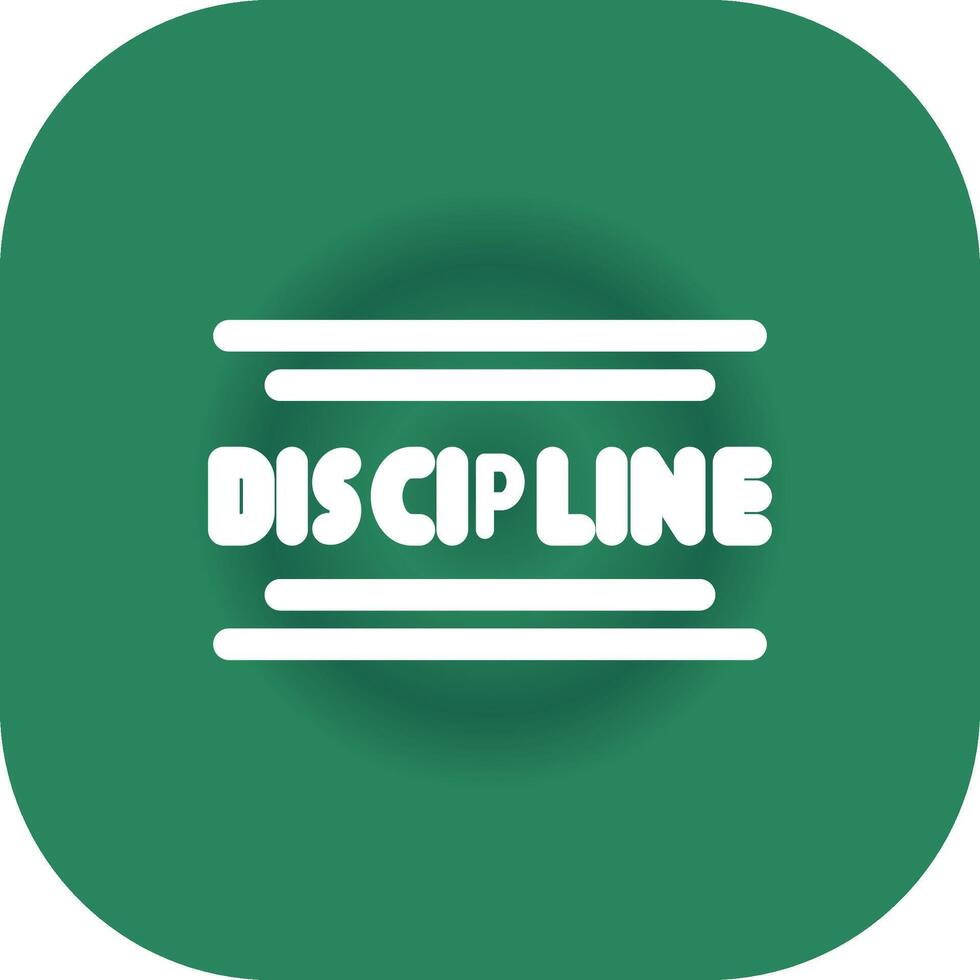 Discipline Creative Icon Design vector