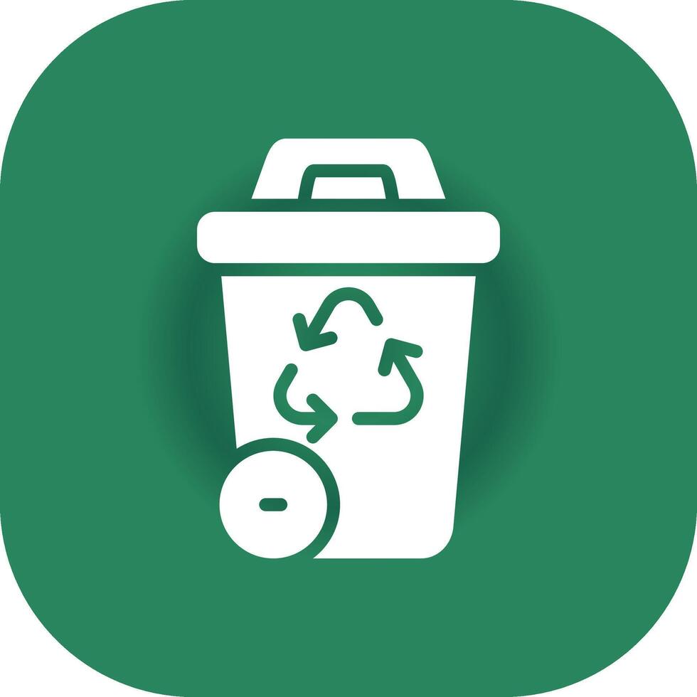 Glyph Round Corner Green Gradient vector