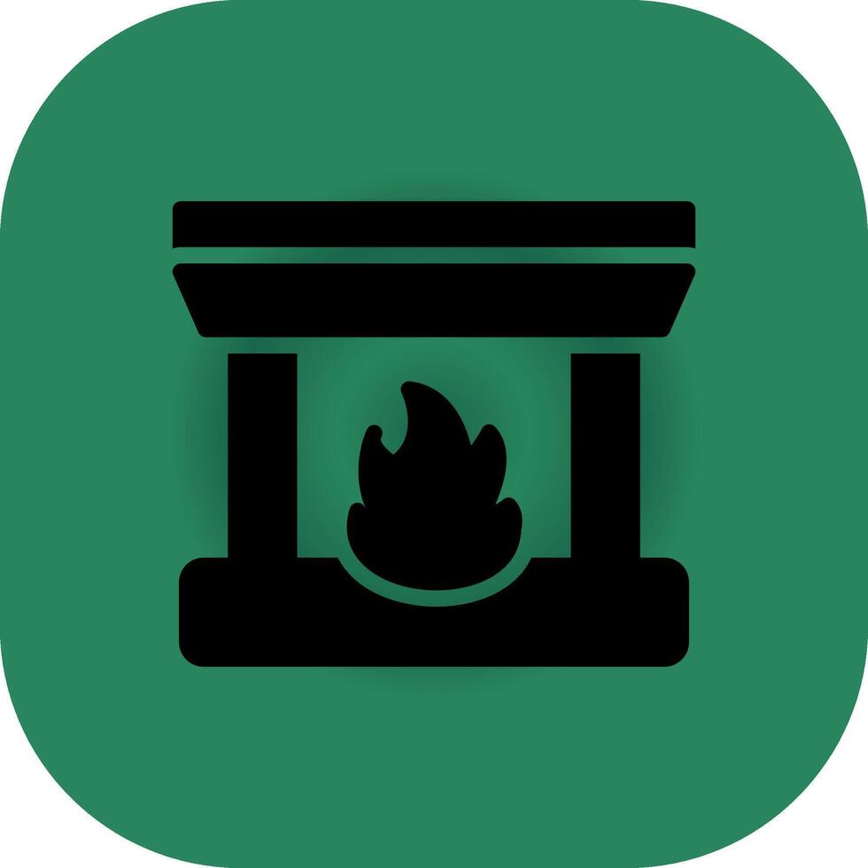Fireplace Creative Icon Design vector
