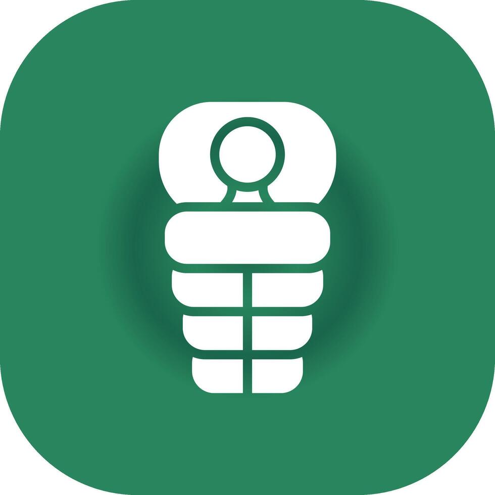 Sleeping Bag Creative Icon Design vector