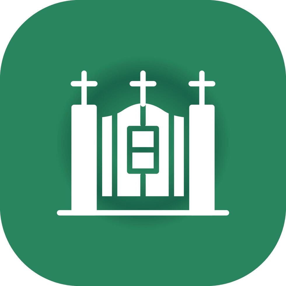 Cemetery Gate Creative Icon Design vector