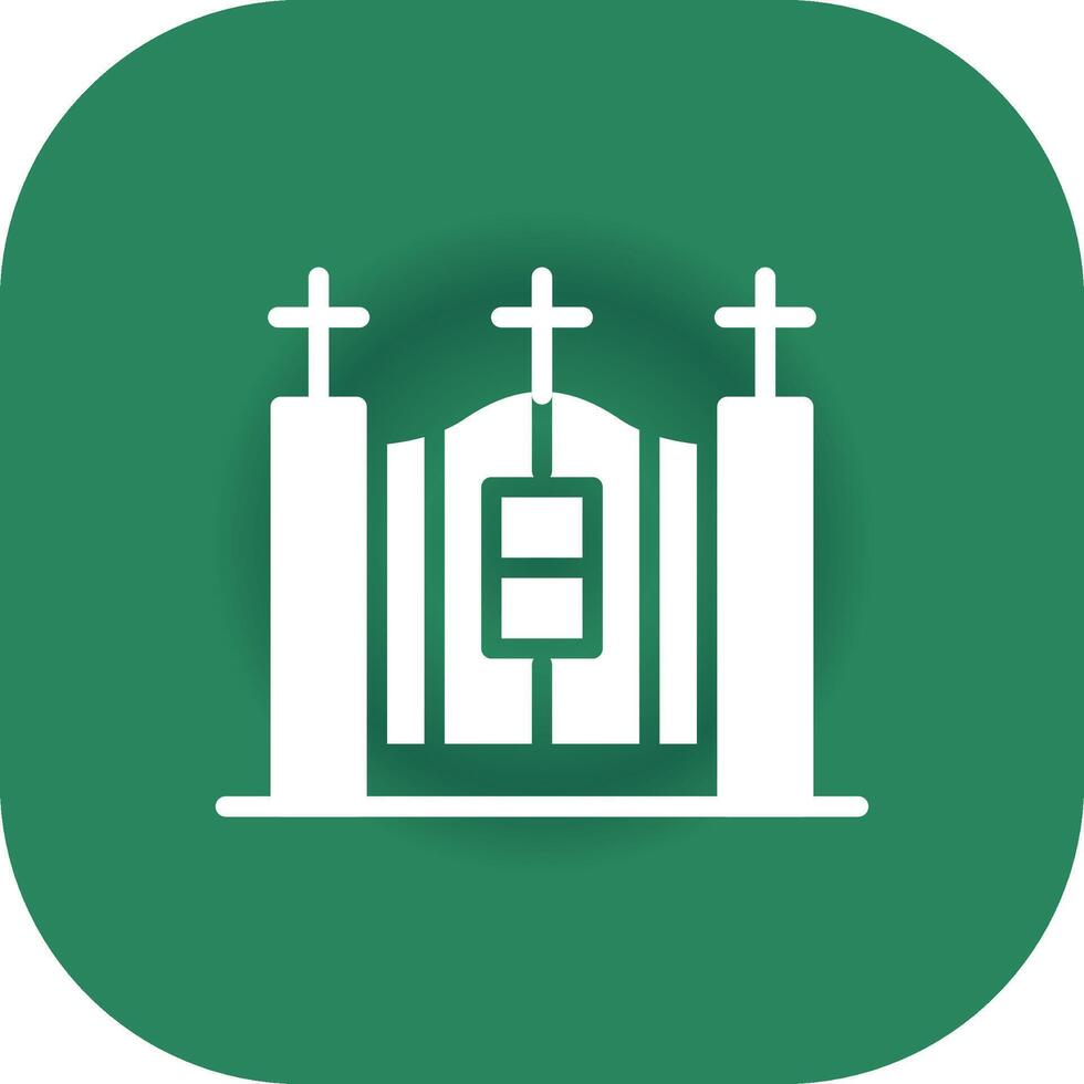 Cemetery Gate Creative Icon Design vector