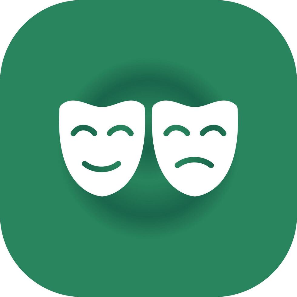 Theater Masks Creative Icon Design vector