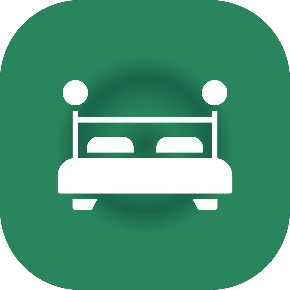 Double Bed Creative Icon Design vector