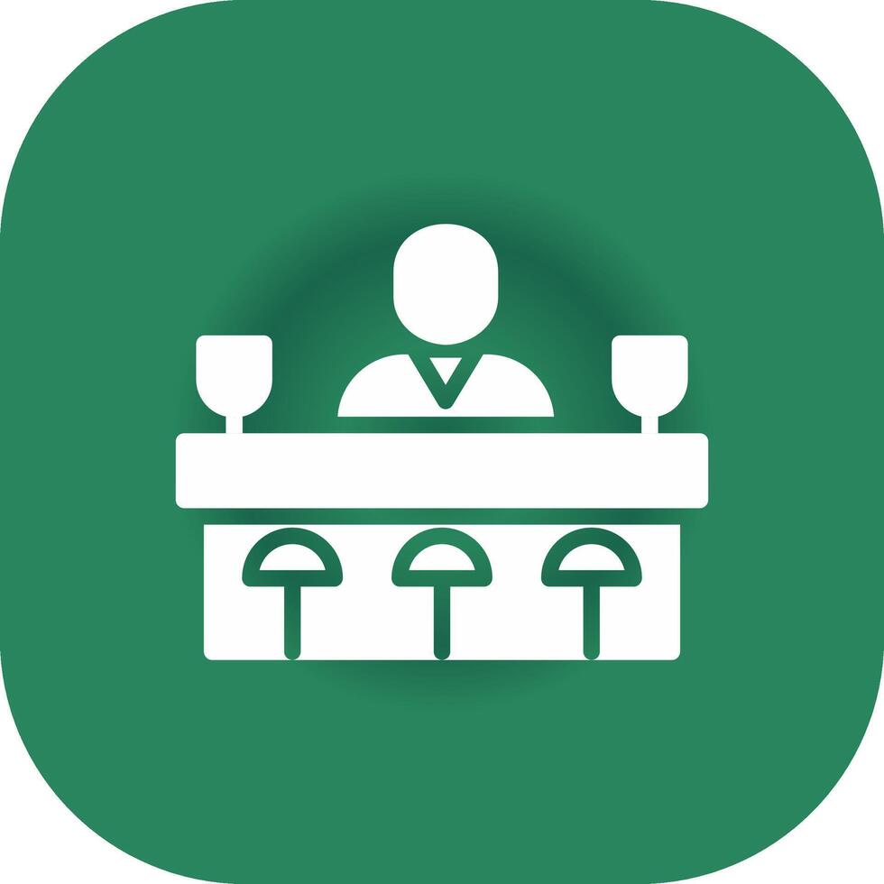 Bar Counter Creative Icon Design vector