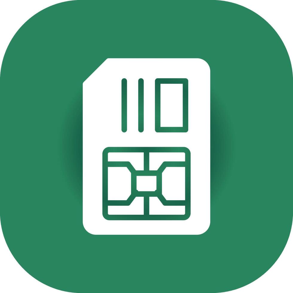 Simcard Creative Icon Design vector