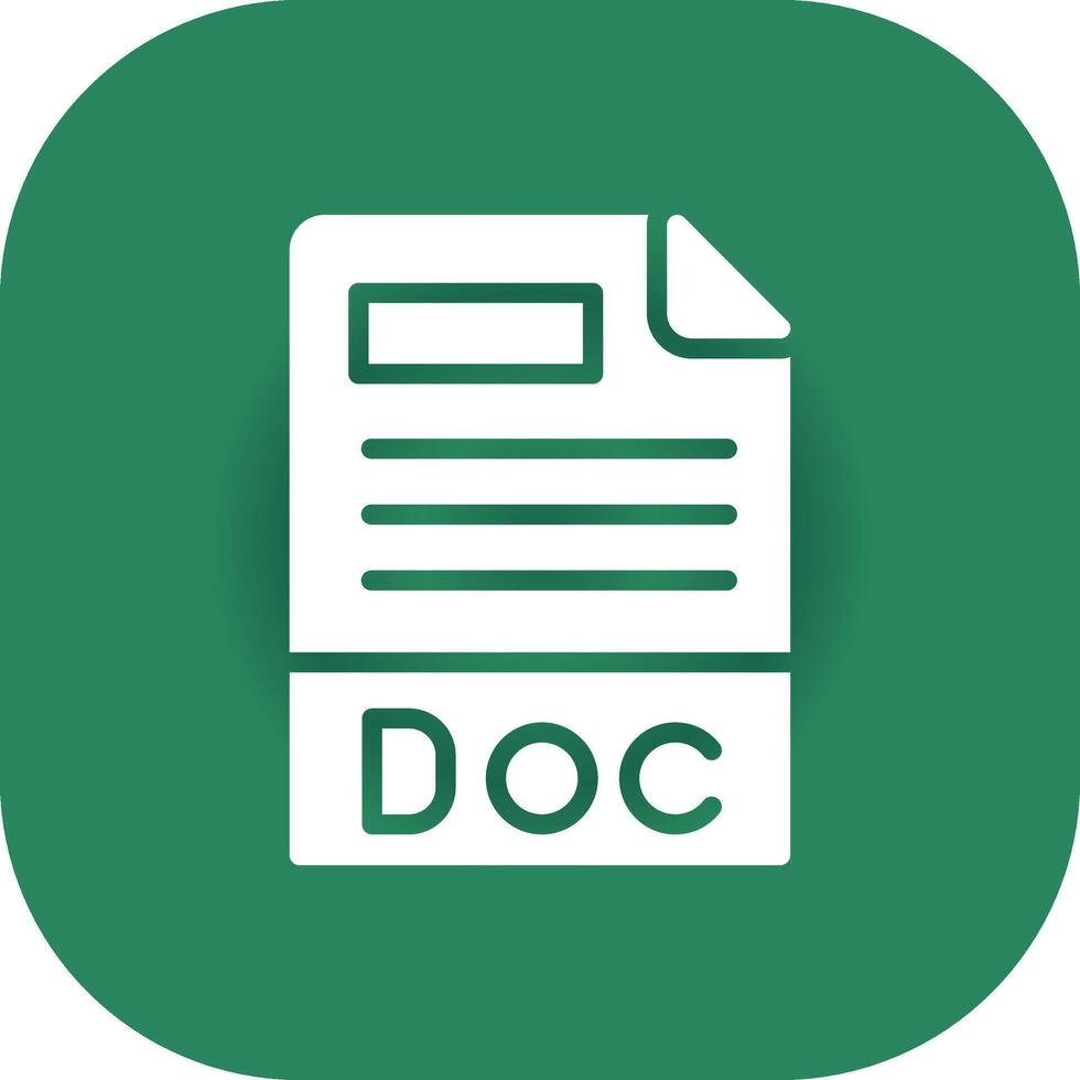 diseño de icono creativo de formato de archivo doc vector