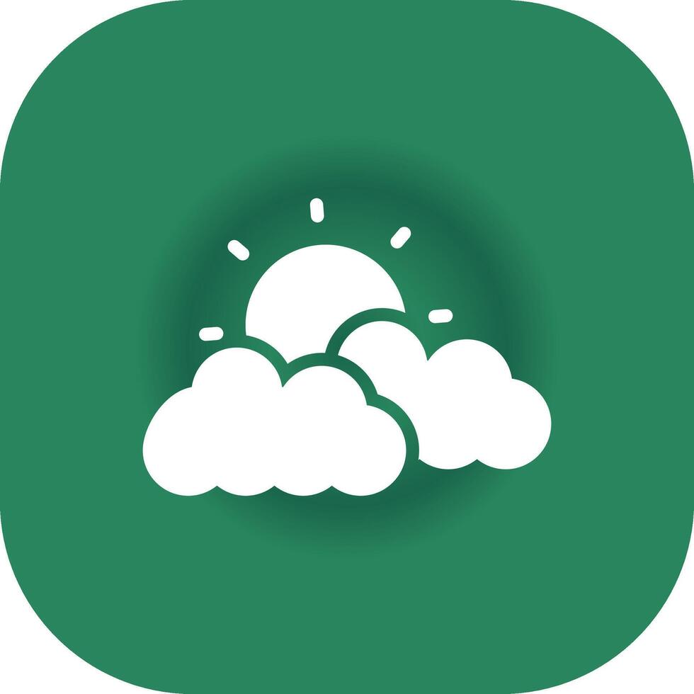 Cloudy Day Creative Icon Design vector