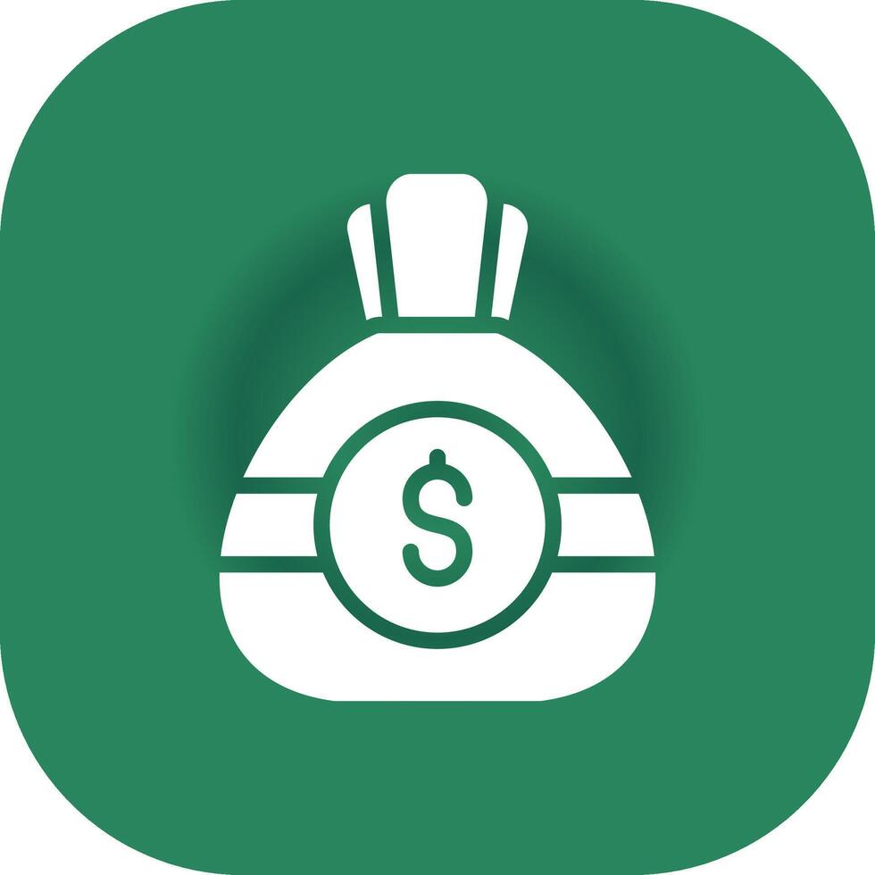 Glyph Round Corner Green Gradient vector