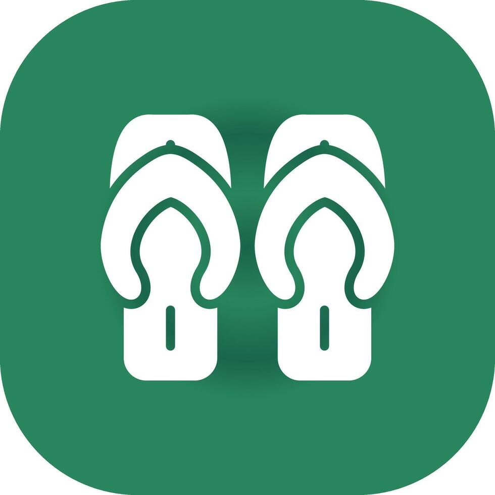 Glyph Round Corner Green Gradient vector