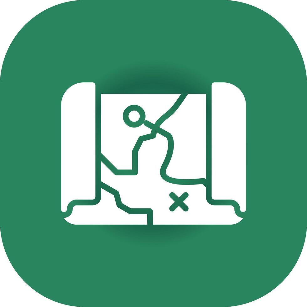 Treasure Map Creative Icon Design vector