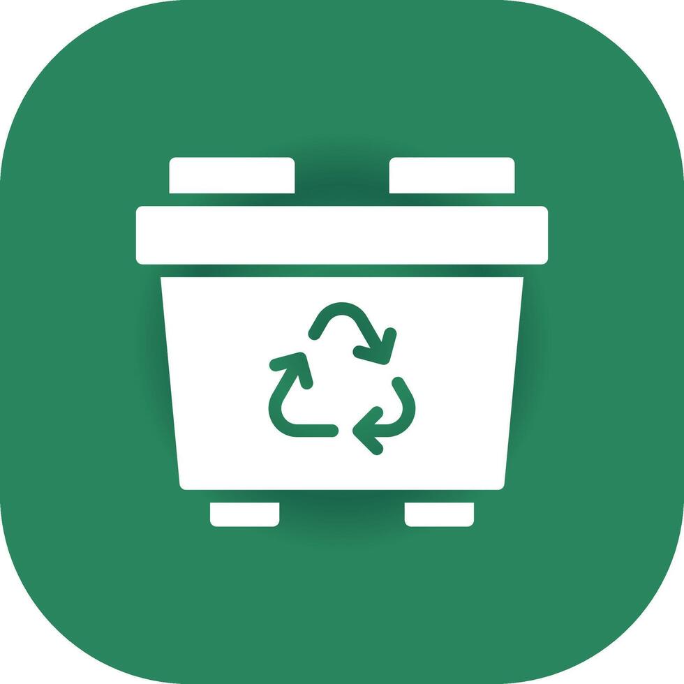 Glyph Round Corner Green Gradient vector