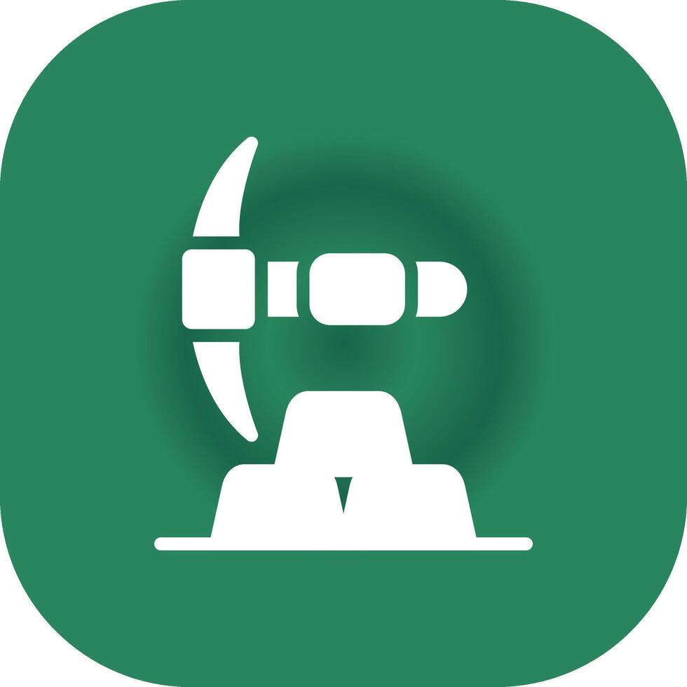 Glyph Round Corner Green Gradient vector