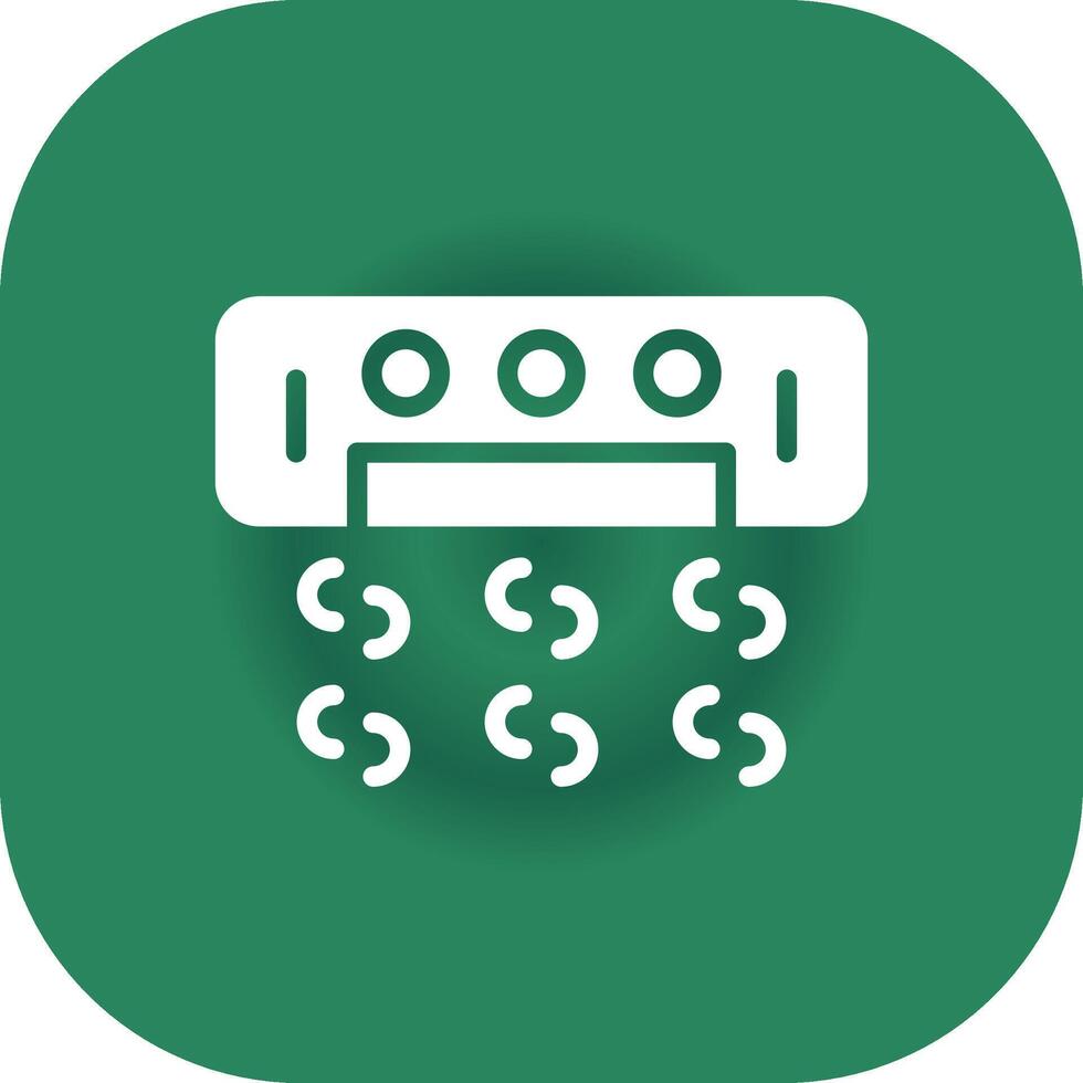 Glyph Round Corner Green Gradient vector